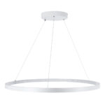 GLOBOSTAR® DIAMOND 61521 Μοντέρνο Κρεμαστό Φωτιστικό Οροφής LED 67W 7504lm 360° AC 220-240V IP20 Ρυθμιζόμενο Λευκό CCT με Χειριστήριο από 2700K έως 6000K Dimmable - Lumileds SMD Chip - Λευκό Ματ - Μ80 x Π80 x Υ110cm - 3 Χρόνια Εγγύηση - Image 5