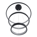 GLOBOSTAR® DIAMOND TRIO 61523-DECO Μοντέρνο Κρεμαστό Φωτιστικό Οροφής LED 100W 11200lm 360° AC 220-240V IP20 Ρυθμιζόμενο Λευκό CCT με Χειριστήριο από 2700K έως 6000K Dimmable - Lumileds SMD Chip - Μαύρο Ματ - Μ90 x Π90 x Υ90cm - 3 Χρόνια Εγγύηση - Image 6