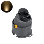 GLOBOSTAR® FLOODSIMA 90497 Κινούμενος Προβολέας Σποτ Wall Washer με Αντιθαμβωτική Γρίλια LED 60W 5400lm 30° DC 24V Αδιάβροχο IP67 Θερμό Λευκό 2700K Dimmable - Bridgelux SMD Chip - Γκρι Ανθρακί - Μ29 x Π24 x Υ28.5cm - 3 Χρόνια Εγγύηση - Image 2