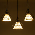 GLOBOSTAR® EIFFEL 61569 Vintage Κρεμαστό Φωτιστικό Οροφής με Ντουί 3 x E27 AC 220-240V IP20 - Μαύρο & Λευκό - Μ68 x Π25 x Υ130cm - Image 3