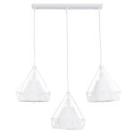 GLOBOSTAR® EIFFEL 61570 Vintage Κρεμαστό Φωτιστικό Οροφής με Ντουί 3 x E27 AC 220-240V IP20 - Λευκό - Μ68 x Π25 x Υ130cm - Image 4