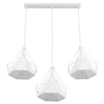 GLOBOSTAR® EIFFEL 61570 Vintage Κρεμαστό Φωτιστικό Οροφής με Ντουί 3 x E27 AC 220-240V IP20 - Λευκό - Μ68 x Π25 x Υ130cm - Image 5
