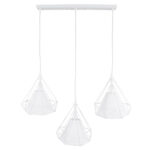 GLOBOSTAR® EIFFEL 61570 Vintage Κρεμαστό Φωτιστικό Οροφής με Ντουί 3 x E27 AC 220-240V IP20 - Λευκό - Μ68 x Π25 x Υ130cm - Image 6