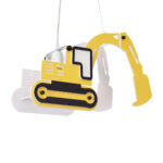 GLOBOSTAR® EXCAVATOR 61579 Παιδικό Κρεμαστό Φωτιστικό Οροφής με Ντουί 1 x E27 AC 220-240V IP20 - Κίτρινο & Μαύρο - Μ45 x Π15.5 x Υ27cm - Image 6