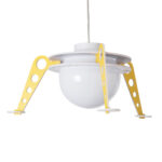 GLOBOSTAR® UFO 61581 Παιδικό Κρεμαστό Φωτιστικό Οροφής με Ντουί 1 x E27 AC 220-240V IP20 - Κίτρινο & Μπλε - Μ58 x Π58 x Υ24cm - Image 5