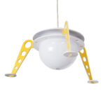 GLOBOSTAR® UFO 61581 Παιδικό Κρεμαστό Φωτιστικό Οροφής με Ντουί 1 x E27 AC 220-240V IP20 - Κίτρινο & Μπλε - Μ58 x Π58 x Υ24cm - Image 6