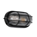 GLOBOSTAR® BOATLIGHT 61583 Vintage Φωτιστικό Καραβοχελώνα Τοίχου & Οροφής με Ντουί 1 x E27 AC 220-240V Αδιάβροχο IP65 - Μαύρο Ματ - Μ21 x Π10.4 x Υ9cm - Image 3