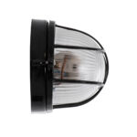 GLOBOSTAR® BOATLIGHT 61583 Vintage Φωτιστικό Καραβοχελώνα Τοίχου & Οροφής με Ντουί 1 x E27 AC 220-240V Αδιάβροχο IP65 - Μαύρο Ματ - Μ21 x Π10.4 x Υ9cm - Image 5