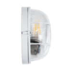 GLOBOSTAR® BOATLIGHT 61585 Vintage Φωτιστικό Καραβοχελώνα Τοίχου & Οροφής με Ντουί 1 x E27 AC 220-240V Αδιάβροχο IP65 - Λευκό Ματ - Μ17.5 x Π17.5 x Υ9cm - Image 5