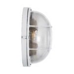 GLOBOSTAR® BOATLIGHT 61588 Vintage Φωτιστικό Καραβοχελώνα Τοίχου & Οροφής με Ντουί 2 x E27 AC 220-240V Αδιάβροχο IP65 - Λευκό Ματ - Μ24 x Π24 x Υ11cm - Image 5