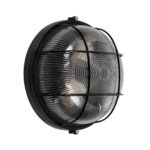 GLOBOSTAR® BOATLIGHT 61589 Vintage Φωτιστικό Καραβοχελώνα Τοίχου & Οροφής με Ντουί 2 x E27 AC 220-240V Αδιάβροχο IP65 - Μαύρο Ματ - Μ24 x Π24 x Υ11cm - Image 3