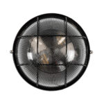 GLOBOSTAR® BOATLIGHT 61589 Vintage Φωτιστικό Καραβοχελώνα Τοίχου & Οροφής με Ντουί 2 x E27 AC 220-240V Αδιάβροχο IP65 - Μαύρο Ματ - Μ24 x Π24 x Υ11cm - Image 4