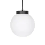 GLOBOSTAR® AGROS 61591 Μοντέρνο Κρεμαστό Φωτιστικό Οροφής με Ντουί 1 x E27 AC 220-240V IP65 - Λευκό & Μάυρο - Μ20 x Π20 x Υ22cm - Image 5