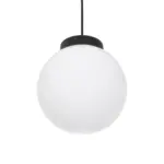 GLOBOSTAR® AGROS 61591 Μοντέρνο Κρεμαστό Φωτιστικό Οροφής με Ντουί 1 x E27 AC 220-240V IP65 - Λευκό & Μάυρο - Μ20 x Π20 x Υ22cm - Image 6