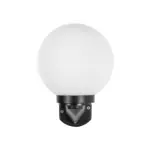 GLOBOSTAR® AGROS 61592 Μοντέρνο Φωτιστικό Τοίχου - Απλίκα με Ντουί 1 x E27 AC 220-240V Αδιάβροχο IP65 - Λευκό & Μάυρο - Μ20 x Π20 x Υ30cm - Image 4