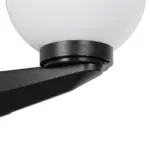 GLOBOSTAR® AGROS 61592 Μοντέρνο Φωτιστικό Τοίχου - Απλίκα με Ντουί 1 x E27 AC 220-240V Αδιάβροχο IP65 - Λευκό & Μάυρο - Μ20 x Π20 x Υ30cm - Image 6