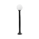 GLOBOSTAR® AGROS 61596 Φωτιστικό Κολωνάκι Κήπου με Ντουί 1 x E27 AC 220-240V Αδιάβροχο IP65 - Λευκό & Μάυρο - Μ20 x Π20 x Υ100cm - Image 4