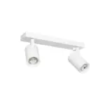 kelvo® SPOTA KLV-101-0137 Κινούμενο Φωτιστικό Σποτ Οροφής για 2 Λάμπες MR16 με Ντουί GU10 AC 220-240V IP20 - Λευκό Ματ - Μ30 x Π6 x Υ14.5cm - Image 3