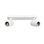kelvo® SPOTA KLV-101-0137 Κινούμενο Φωτιστικό Σποτ Οροφής για 2 Λάμπες MR16 με Ντουί GU10 AC 220-240V IP20 - Λευκό Ματ - Μ30 x Π6 x Υ14.5cm - Image 5
