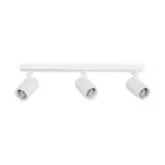 kelvo® SPOTA KLV-101-0139 Κινούμενο Φωτιστικό Σποτ Οροφής για 3 Λάμπες MR16 με Ντουί GU10 AC 220-240V IP20 - Λευκό Ματ - Μ48 x Π6.2 x Υ14cm - Image 4