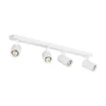 kelvo® SPOTA KLV-101-0141 Κινούμενο Φωτιστικό Σποτ Οροφής για 4 Λάμπες MR16 με Ντουί GU10 AC 220-240V IP20 - Λευκό Ματ - Μ64 x Π6 x Υ14cm - Image 3