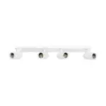 kelvo® SPOTA KLV-101-0141 Κινούμενο Φωτιστικό Σποτ Οροφής για 4 Λάμπες MR16 με Ντουί GU10 AC 220-240V IP20 - Λευκό Ματ - Μ64 x Π6 x Υ14cm - Image 5