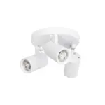 kelvo® SPOTA KLV-101-0145 Κινούμενο Φωτιστικό Σποτ Οροφής για 3 Λάμπες MR16 με Ντουί GU10 AC 220-240V IP20 - Λευκό Ματ - Μ19 x Π19 x Υ14cm - Image 3