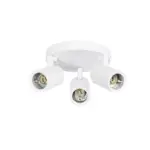 kelvo® SPOTA KLV-101-0145 Κινούμενο Φωτιστικό Σποτ Οροφής για 3 Λάμπες MR16 με Ντουί GU10 AC 220-240V IP20 - Λευκό Ματ - Μ19 x Π19 x Υ14cm - Image 4