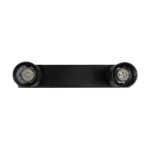 kelvo® SPOTA KLV-101-0136 Κινούμενο Φωτιστικό Σποτ Οροφής για 2 Λάμπες MR16 με Ντουί GU10 AC 220-240V IP20 - Μαύρο Ματ - Μ30 x Π6 x Υ14.5cm - Image 6