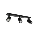 kelvo® SPOTA KLV-101-0138 Κινούμενο Φωτιστικό Σποτ Οροφής για 3 Λάμπες MR16 με Ντουί GU10 AC 220-240V IP20 - Μαύρο Ματ - Μ48 x Π6.2 x Υ14cm - Image 3