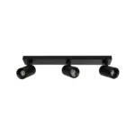 kelvo® SPOTA KLV-101-0138 Κινούμενο Φωτιστικό Σποτ Οροφής για 3 Λάμπες MR16 με Ντουί GU10 AC 220-240V IP20 - Μαύρο Ματ - Μ48 x Π6.2 x Υ14cm - Image 5