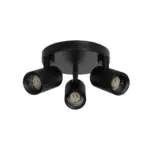 kelvo® SPOTA KLV-101-0144 Κινούμενο Φωτιστικό Σποτ Οροφής για 3 Λάμπες MR16 με Ντουί GU10 AC 220-240V IP20 - Μαύρο Ματ - Μ19 x Π19 x Υ14cm - Image 4