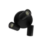 kelvo® SPOTA KLV-101-0144 Κινούμενο Φωτιστικό Σποτ Οροφής για 3 Λάμπες MR16 με Ντουί GU10 AC 220-240V IP20 - Μαύρο Ματ - Μ19 x Π19 x Υ14cm - Image 5