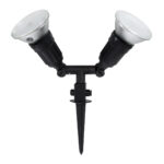 GloboStar® GRASEDO 61614 Καρφωτή Βάση Κήπου με 2 Ντουί E27 για Λάμπες Σποτ PAR38 - Αδιάβροχη IP67 - Υψηλής Αντοχής ABS - VDE Certified - Μ25 x Π7.5 x Υ43.5cm - Μαύρο - 5 Years Warranty - Image 3