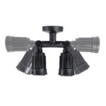 GloboStar® GRASEDO 61616 Βάση Κήπου με 2 Ντουί E27 για Λάμπες Σποτ PAR38 - Αδιάβροχη IP67 - Υψηλής Αντοχής ABS - VDE Certified - Μ40 x Π9.5 x Υ22cm - Μαύρο - 5 Years Warranty - Image 4