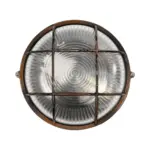 GLOBOSTAR® BOATLIGHT 61623 Vintage Φωτιστικό Καραβοχελώνα Τοίχου & Οροφής με Ντουί 1 x E27 AC 220-240V Αδιάβροχο IP65 - Χάλκινο Παλαιωμένο Εφέ Σκουριάς Ματ - Μ17.5 x Π17.5 x Υ9cm - Image 4