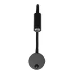GLOBOSTAR® GOOSE 61690 Μοντέρνο Φωτιστικό Τοίχου - Απλίκα Ξενοδοχείου Reading Light LED 3W 300lm 36° AC 220-240V IP20 Θερμό Λευκό 2700K - CREE XPE Chip & TÜV SÜD Driver - Μαύρο Ματ - Μ6.5 x Π15 x Υ24.5cm - 3 Χρόνια Εγγύηση - Image 2