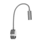 GLOBOSTAR® GOOSE 61691 Μοντέρνο Φωτιστικό Τοίχου - Απλίκα Ξενοδοχείου Reading Light LED 3W 300lm 36° AC 220-240V IP20 Θερμό Λευκό 2700K - CREE XPE Chip & TÜV SÜD Driver - Νίκελ Βούρτσας - Μ6.5 x Π15 x Υ24.5cm - 3 Χρόνια Εγγύηση - Image 4
