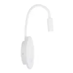 GLOBOSTAR® GOOSE 61693 Μοντέρνο Φωτιστικό Τοίχου - Απλίκα Ξενοδοχείου Reading Light με Φορτιστή USB 3A LED 6W 600lm 36° & 360° AC 220-240V IP20 Θερμό Λευκό 2700K - CREE XPE & Lumileds SMD Chip - Λευκό Ματ - Μ15.5 x Π15 x Υ30.5cm - 3 Χρόνια Εγγύηση - Image 4
