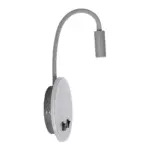 GLOBOSTAR® GOOSE 61694 Μοντέρνο Φωτιστικό Τοίχου - Απλίκα Ξενοδοχείου Reading Light με Φορτιστή USB 3A LED 6W 600lm 36° & 360° AC 220-240V IP20 Θερμό Λευκό 2700K - CREE XPE & Lumileds SMD Chip - Γκρι Ανθρακί Ματ - Μ15.5 x Π15 x Υ30.5cm - 3 Χρόνια Εγγύηση - Image 4