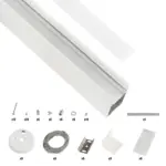 GLOBOSTAR® ALP-LINEAR LUMILINE 61763-3M Επιφανειακό / Κρεμαστό / Επιτοίχιο Προφίλ Αλουμινίου με Λευκό Γαλακτερό Πατητό Κάλυμμα για Ταινίες LED IP20 - Λευκό Ματ - Μ300 x Π3.5 x Υ7cm - Image 3