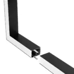 GLOBOSTAR® ALP-CORNER-SIDE90 BRIGHTRAIL 61778 Επιφανειακό / Κρεμαστό Προφίλ Αλουμινίου Γωνία με Λευκό Γαλακτερό Πατητό Κάλυμμα για Ταινίες LED IP20 - Μαύρο Ματ - Μ30 x Π5 x Υ7.5cm - Image 4