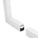GLOBOSTAR® ALP-CORNER-IN90 BRIGHTRAIL 61780 Επιφανειακό / Κρεμαστό Προφίλ Αλουμινίου Γωνία με Λευκό Γαλακτερό Πατητό Κάλυμμα για Ταινίες LED IP20 - Λευκό Ματ - Μ30 x Π5 x Υ7.5cm - Image 3