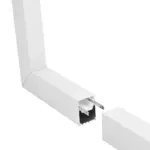 GLOBOSTAR® ALP-CORNER-IN90 BRIGHTRAIL 61780 Επιφανειακό / Κρεμαστό Προφίλ Αλουμινίου Γωνία με Λευκό Γαλακτερό Πατητό Κάλυμμα για Ταινίες LED IP20 - Λευκό Ματ - Μ30 x Π5 x Υ7.5cm - Image 4