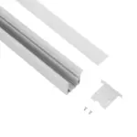 GLOBOSTAR® ALP-LINEAR RECESSA 61785-3M Χωνευτό Προφίλ Αλουμινίου με Λευκό Γαλακτερό Πατητό Κάλυμμα για Ταινίες LED IP20 - Λεuκό Ματ - Μ300 x Π3.5 x Υ4cm - Image 3