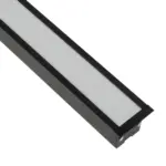 GLOBOSTAR® ALP-LINEAR RECESSA 61786-3M Χωνευτό Προφίλ Αλουμινίου με Λευκό Γαλακτερό Πατητό Κάλυμμα για Ταινίες LED IP20 - Μαύρο Ματ - Μ300 x Π3.5 x Υ4cm - Image 4