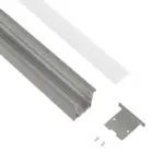 GLOBOSTAR® ALP-LINEAR RECESSA 61787-3M Χωνευτό Προφίλ Αλουμινίου με Λευκό Γαλακτερό Πατητό Κάλυμμα για Ταινίες LED IP20 - Γκρι Ανθρακί Ματ - Μ300 x Π3.5 x Υ4cm - Image 3