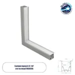 GLOBOSTAR® ALP-CORNER-IN90 RECESSA 61793 Χωνευτό Προφίλ Αλουμινίου Γωνία με Λευκό Γαλακτερό Πατητό Κάλυμμα για Ταινίες LED IP20 - Γκρι Ανθρακί Ματ - Μ30 x Π3.5 x Υ4cm