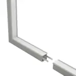 GLOBOSTAR® ALP-CORNER-IN90 RECESSA 61793 Χωνευτό Προφίλ Αλουμινίου Γωνία με Λευκό Γαλακτερό Πατητό Κάλυμμα για Ταινίες LED IP20 - Γκρι Ανθρακί Ματ - Μ30 x Π3.5 x Υ4cm - Image 4