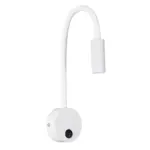 GLOBOSTAR® GOOSE 61688 Μοντέρνο Φωτιστικό Τοίχου - Απλίκα Ξενοδοχείου Reading Light LED 3W 300lm 36° AC 220-240V IP20 Θερμό Λευκό 2700K - CREE XPE Chip & TÜV SÜD Driver - Λευκό Ματ - Μ6.5 x Π15 x Υ24.5cm - 3 Χρόνια Εγγύηση - Image 3